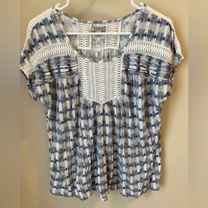 Lucky Brand short sleeve blouse L